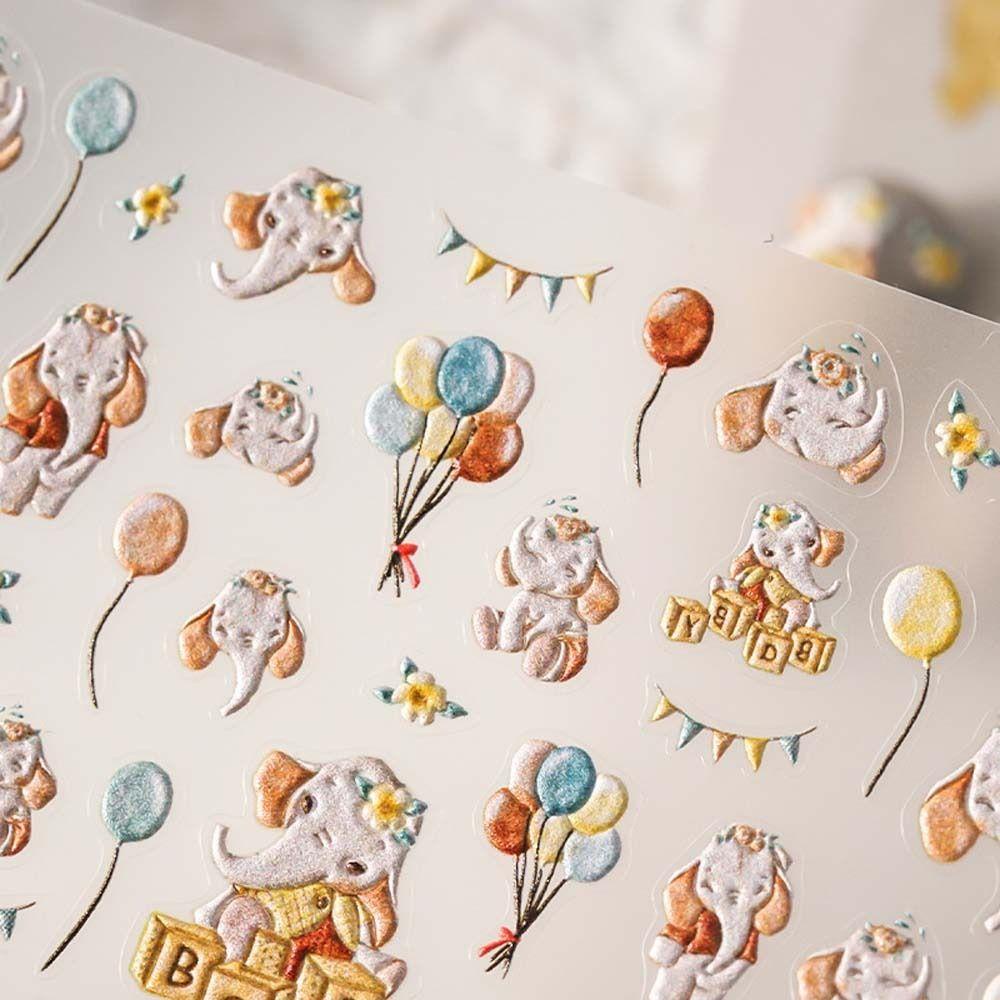 Miếng Dán Trang Trí Móng Tay Họa Tiết Hoạt Hình Gấu Duffy Alice Dễ Thương