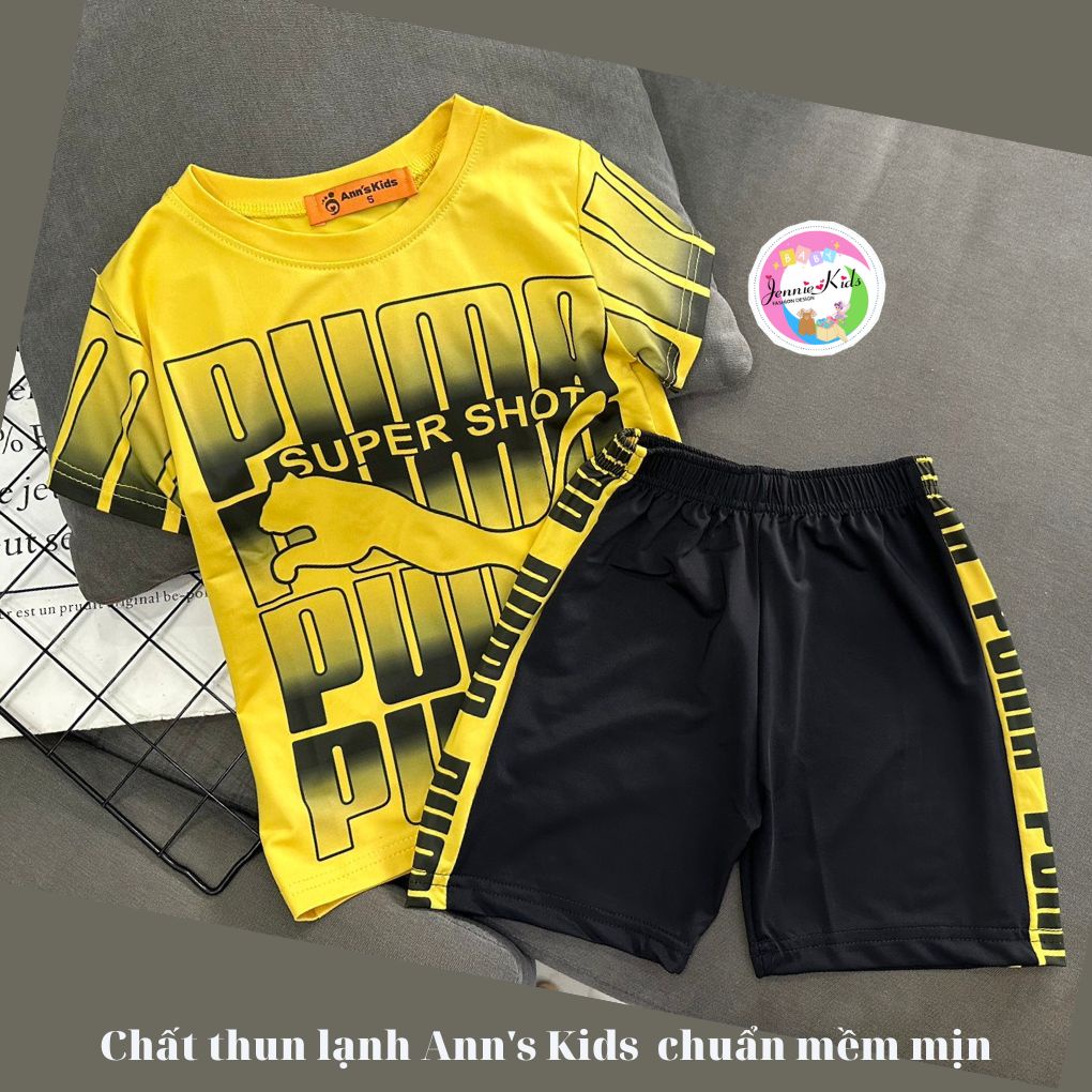 Đồ bộ bé trai size đại 22-40kg cho bé 10 tuổi thể thao vải thun lạnh 3D cao cấp Jennie kids J483