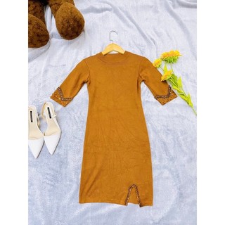Đầm Body Len Đính Đá, 2hand