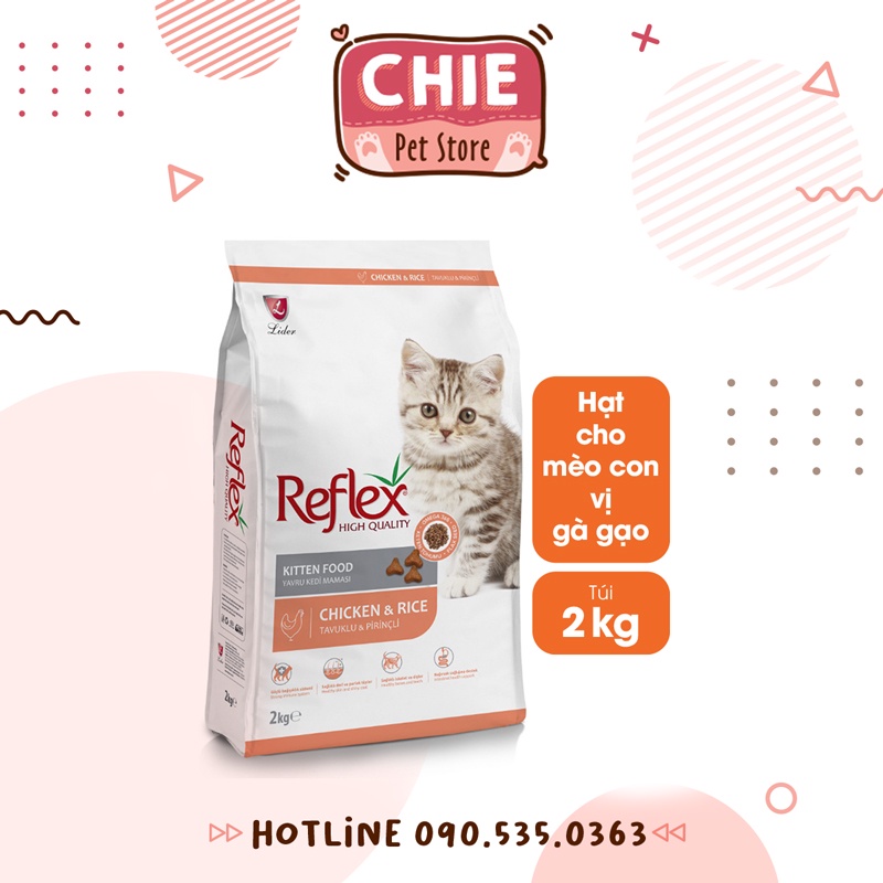 HẠT CHO MÈO CON REFLEX KITTEN TÚI 2KG