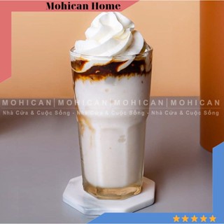 Ly thủy tinh cà phê sọc khía 300ml, cốc thủy tinh Union Hi Ball uống trà đá 8 cạnh Thái Lan bền, đẹp cho quán UNIG-407