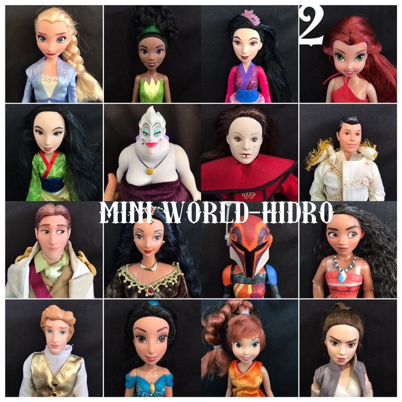Búp bê mô hình công chúa, hoàng tử phù thủy Walt Disney Store Dolls Dc Superhergirl Doll Starwars chính hãng. Link Combo