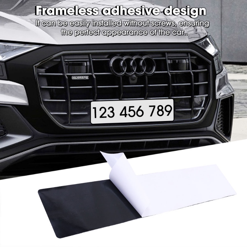 1 Giá Đỡ Biển Số Xe Hơi Không Khung Chống Thời Tiết Màu Đen