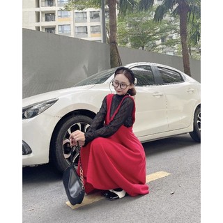 Đầm yếm nhung xuất Nhật