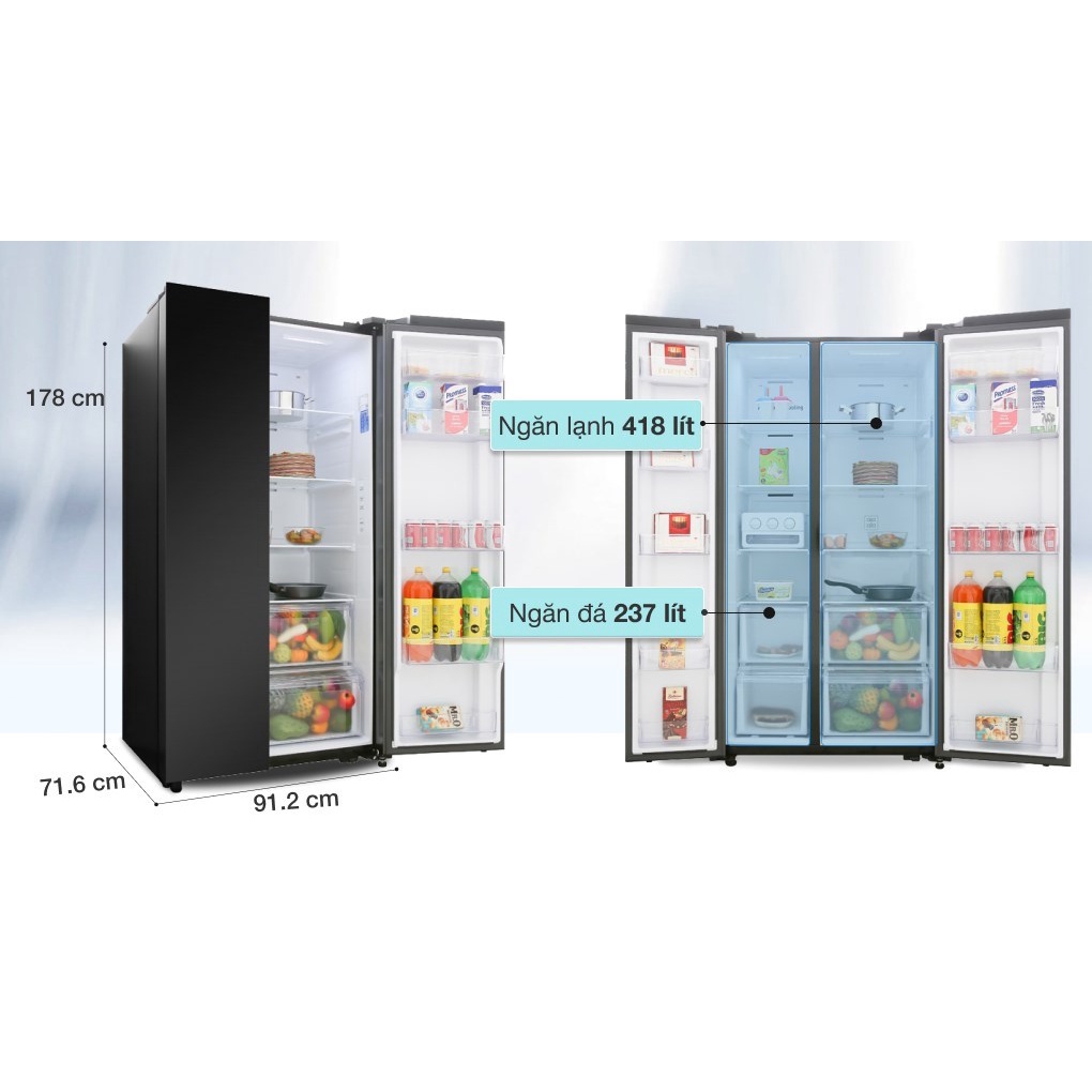 Tủ lạnh Samsung Inverter 647 lít RS62R5001B4/SV - Hàng chính hãng