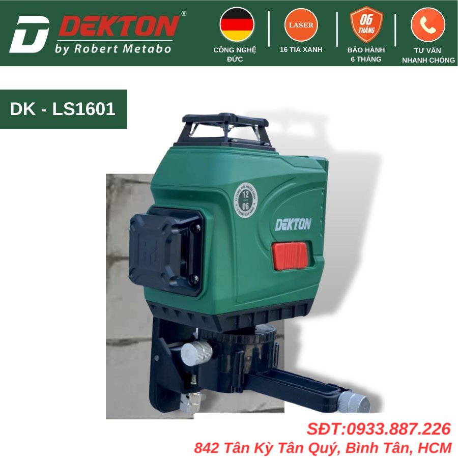 Máy Bắn Cốt - Cân Mực - Cân Bằng laser Dekton / DK - LS1601 -16 Tia Xanh / DK - LS1201 - 12 Tia Xanh / - 2PIN- Bóng Led