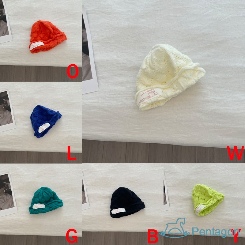 Mũ Len Trùm Đầu Màu Trơn Dễ Thương Cho Bé