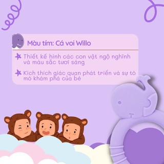 Đồ gặm nướu silicon cho bé Marcus & Marcus, từ 6 tháng - Willo