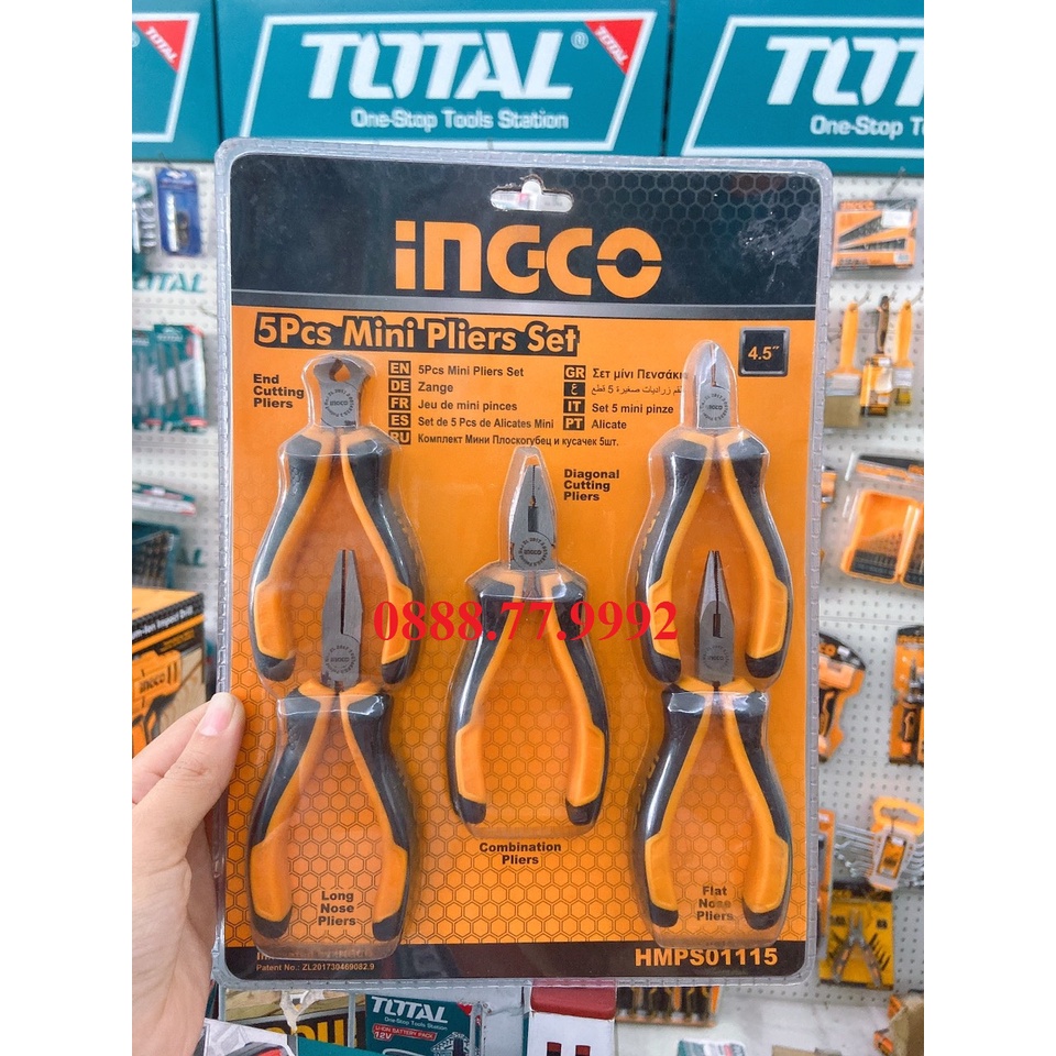 Bộ 5 kìm mini INGCO HMPS01115 4.5INCH