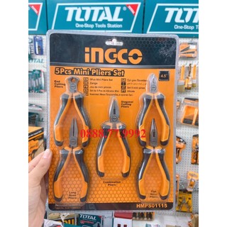 Bộ 5 kìm mini ingco hmps01115 4.5inch