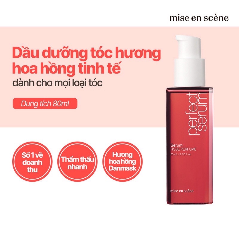 Dưỡng Tóc Mise En Scene All New Perfect Hair Serum Styling và Golden Morocco