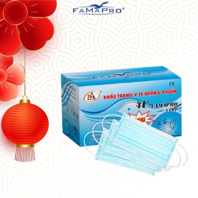Khẩu trang y tế 4 lớp Famapro 4U ( 50 cái/ hộp )