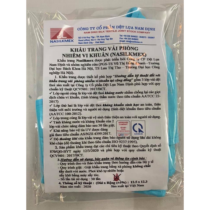 Khẩu trang chống thấm đi mưa Nasilkmex