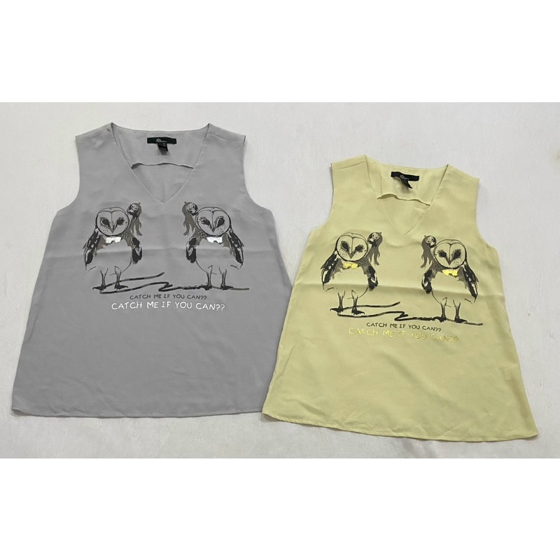 (A862) Áo sát nách hình cú mèo Nino.maxx (Size S, L/ Dơ nhẹ) - Thanh lý vnxk