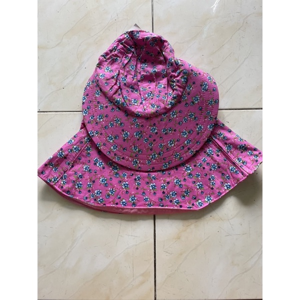 Khẩu trang nón Duy Ngọc vành rộng chất liệu cotton, hoa nhỏ, dây kéo 1 bên, màu ngẫu nhiên thích hợp mọi thời tiết