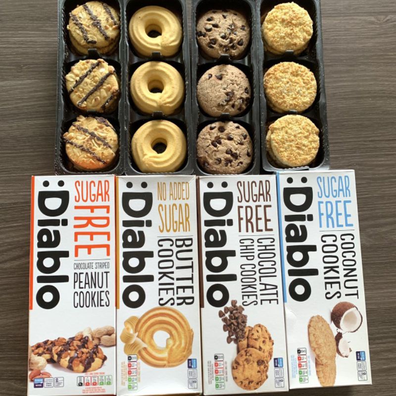 Bánh Cookie mềm Không Đường vị Dừa Diablo 150g