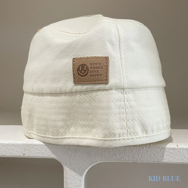Mũ Bucket Chất Liệu Da Phong Cách Retro Cho Bé