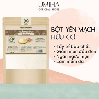 Bột Yến Mạch Hữu Cơ Umiha Nguyên Chất Túi 40g - Đắp Mặt Dưỡng Da Tươi Sáng, Làm Trắng Da, Giảm Thâm Và Lành Mụn
