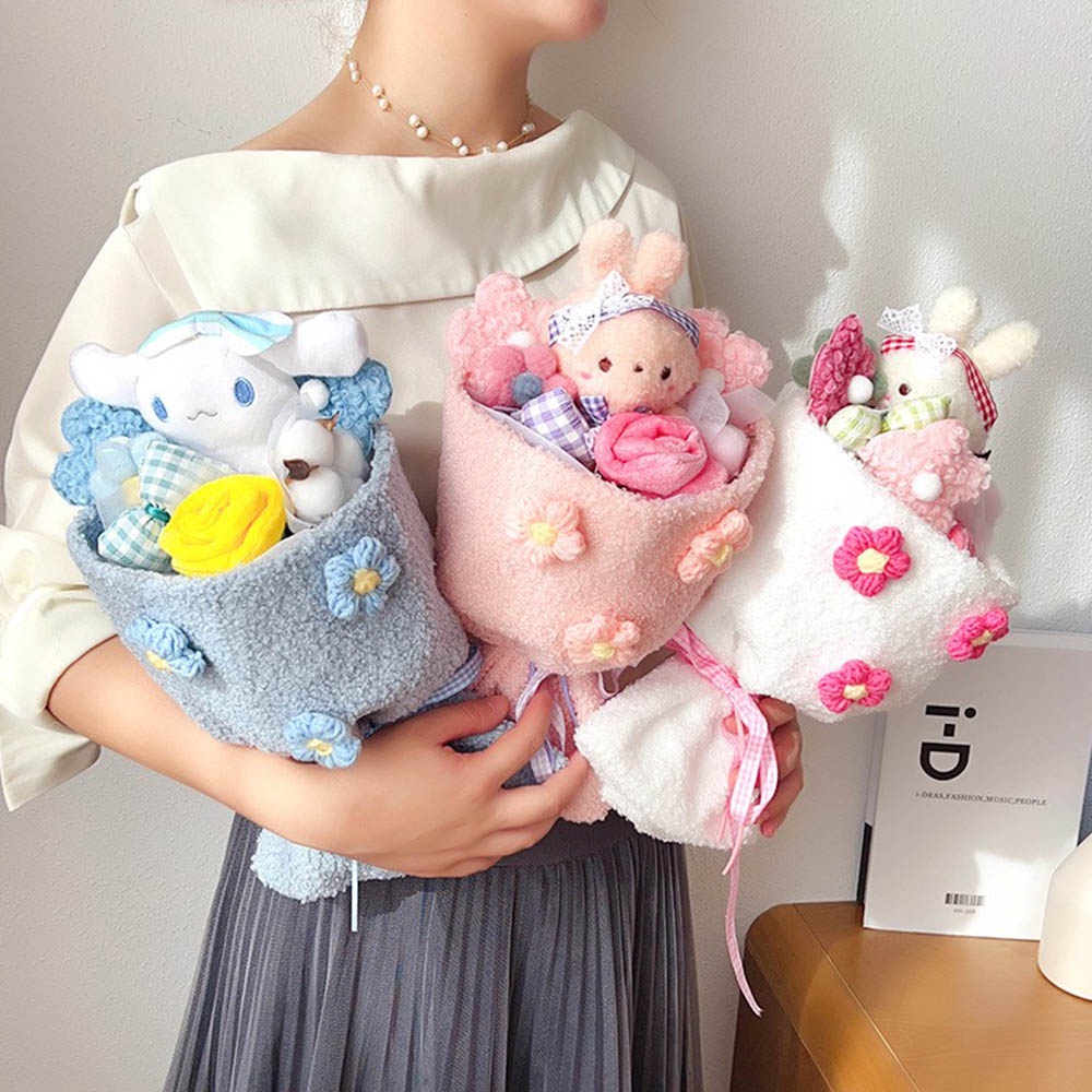 Bó Hoa Nhồi Bông Dễ Thương Dùng Làm Quà Tặng món quà sang trọng