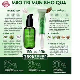 Cao khổ qua soherbs, sữa rửa mặt soherbs cho da dầu mụn , nhạy cảm giúp giảm mụn mờ thâm