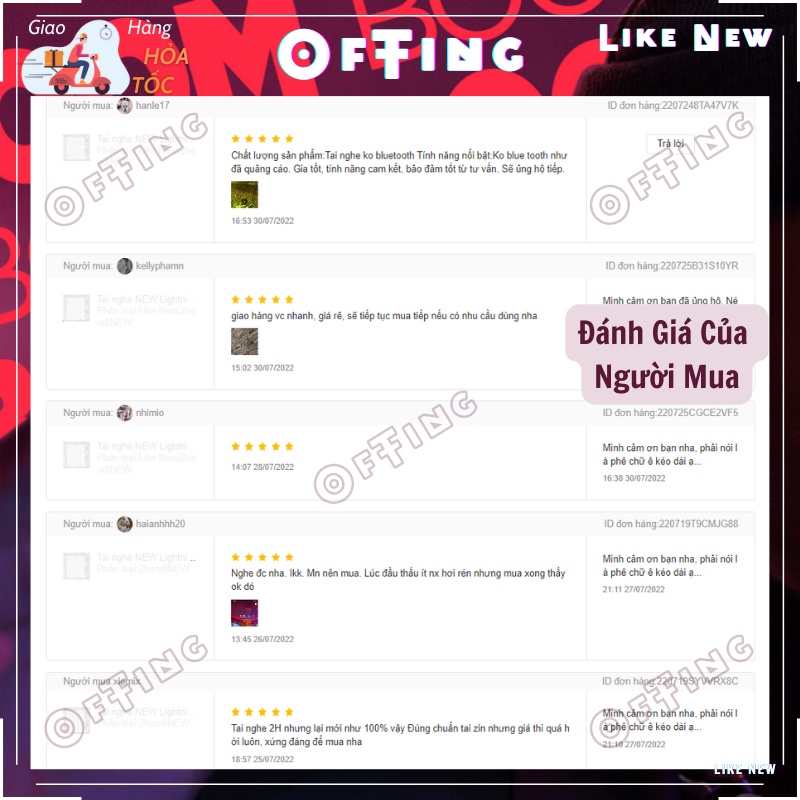Tai nghe LikeNew bóc máy xuất nhà mạng