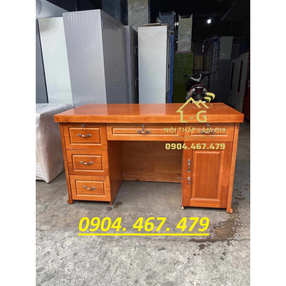 BÀN LÀM VIỆC NGUYÊN KHỐI GỖ SỒI NGUYÊN KHỐI - BÀN GIÁM ĐỐC