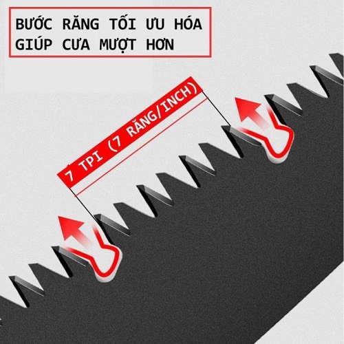 Cưa cầm tay gấp gọn lưỡi thép hợp kim SK5 Siêu Sắc