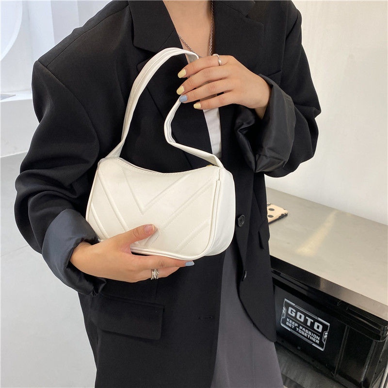 SUPERCUTE Túi Đeo Vai Màu Trơn Chất Liệu PU Cao Cấp Phong Cách Phương Tây Dễ Phối Đồ