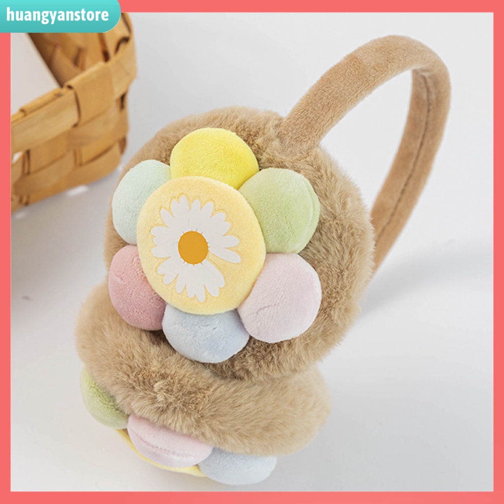 HY/ Bông Chụp Tai Giữ Ấm Hoạ Tiết Hoa Hướng Dương Cho Bé