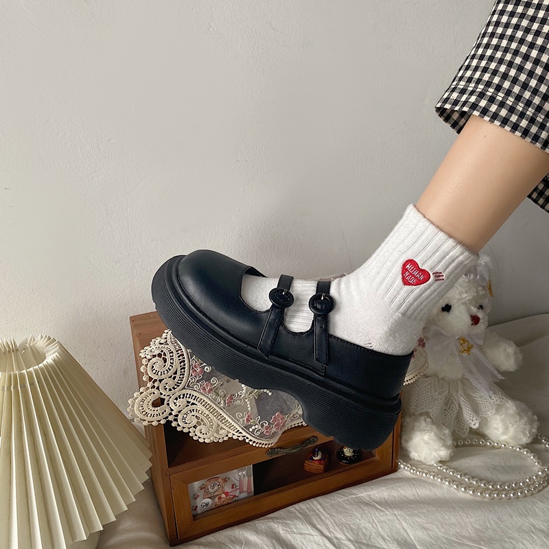 Giày Mary Jane mũi tròn đi hai kiểu