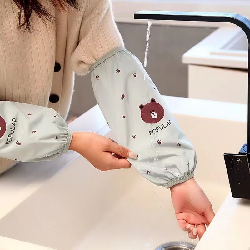 Ống Tay Áo Mềm Chống Nước Chống Dầu Chống Bẩn Bảo Vệ Cánh Tay Dùng Khi Nấu Ăn