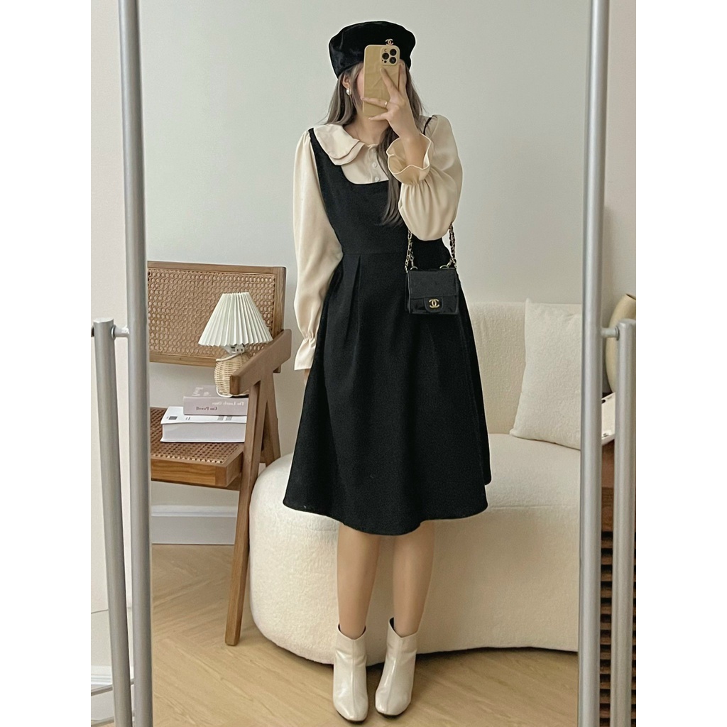 Đầm Cổ Bèo Tiểu Thư Tay Dài Frsz Dành Cho Nữ Phù Hợp Với Mọi Lứa Tuổi Đ7121