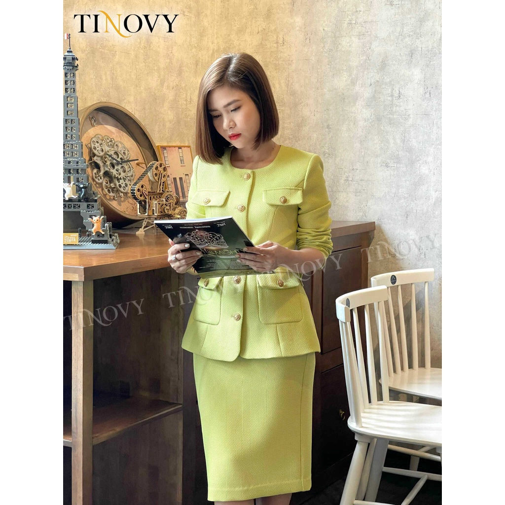 Bộ Vest Cổ Tròn Olis Set TINOVY BOA22104