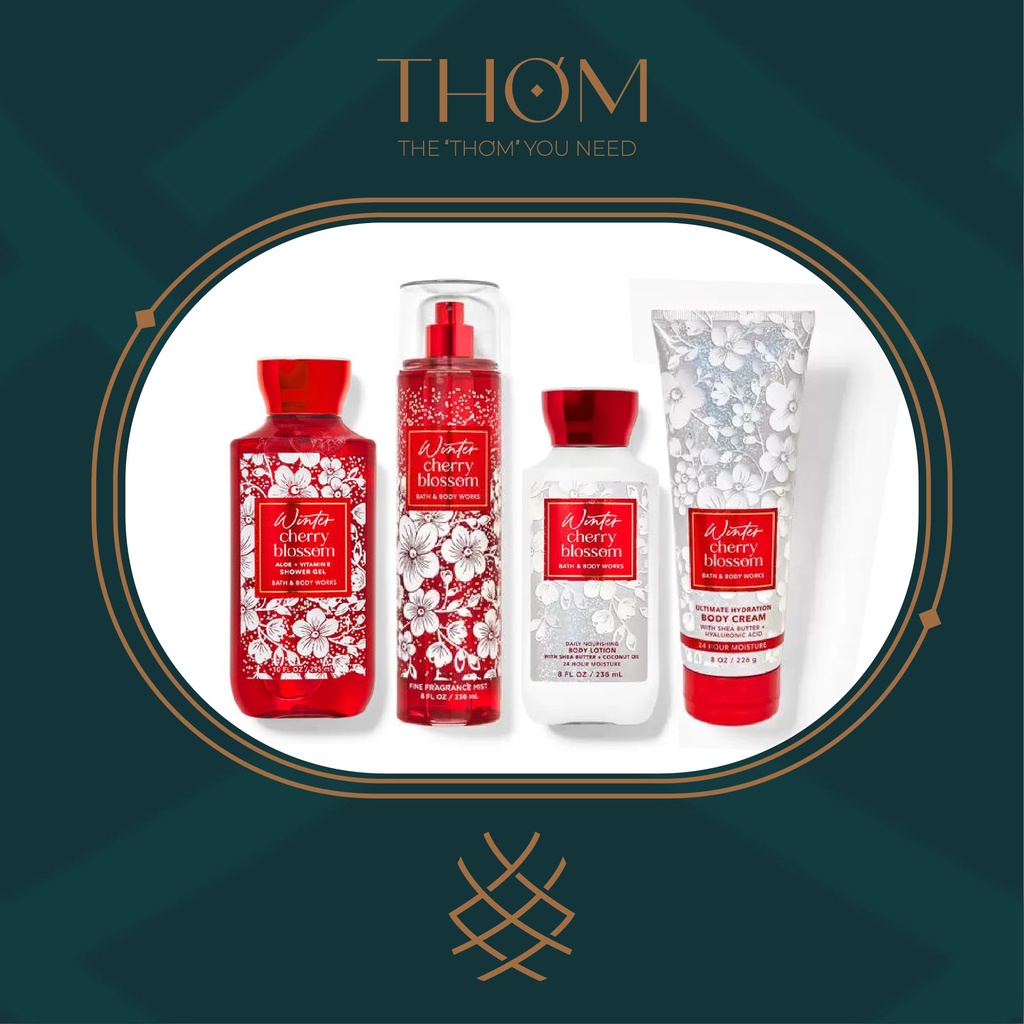 WINTER CHERY BLOSSOM | Sản Phẩm Tắm Dưỡng Xịt Thơm Toàn Thân Bath &amp; Body Works