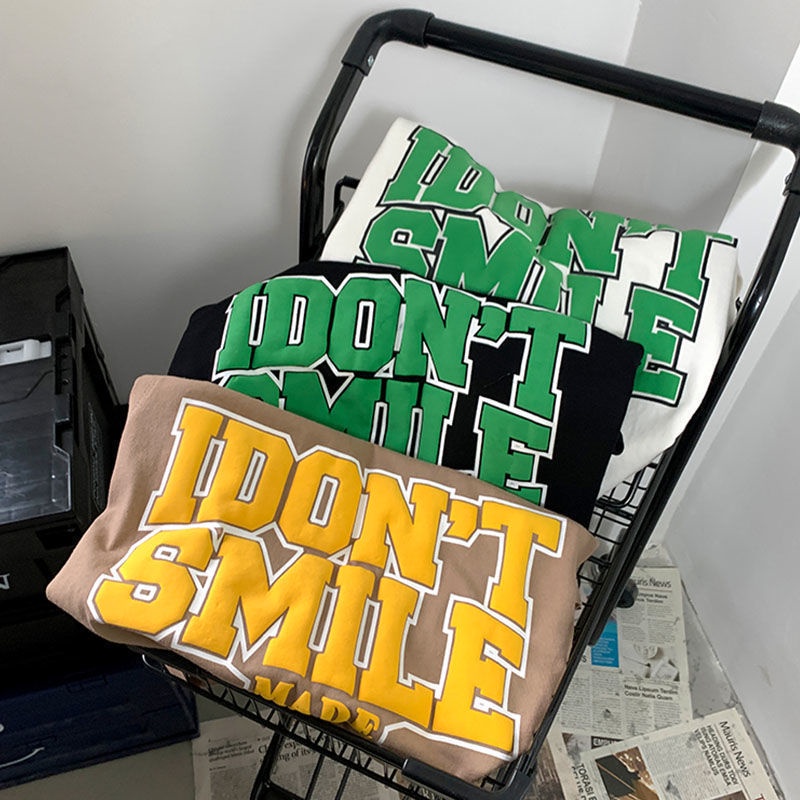 Áo Thun 100% Lụa Không Tay Cổ Tròn In Chữ Phong Cách Hàn Quốc Mới Cho Nam