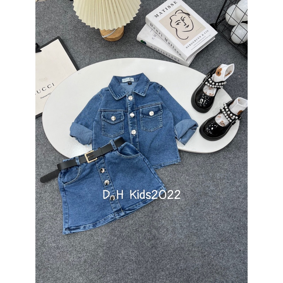 Sét jean sành điệu cho bé gái