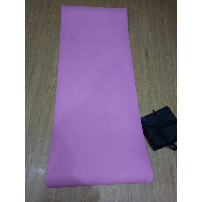 BG-Thảm tập yoga/gym loại dày 6mm TPE siêu bền màu hồng