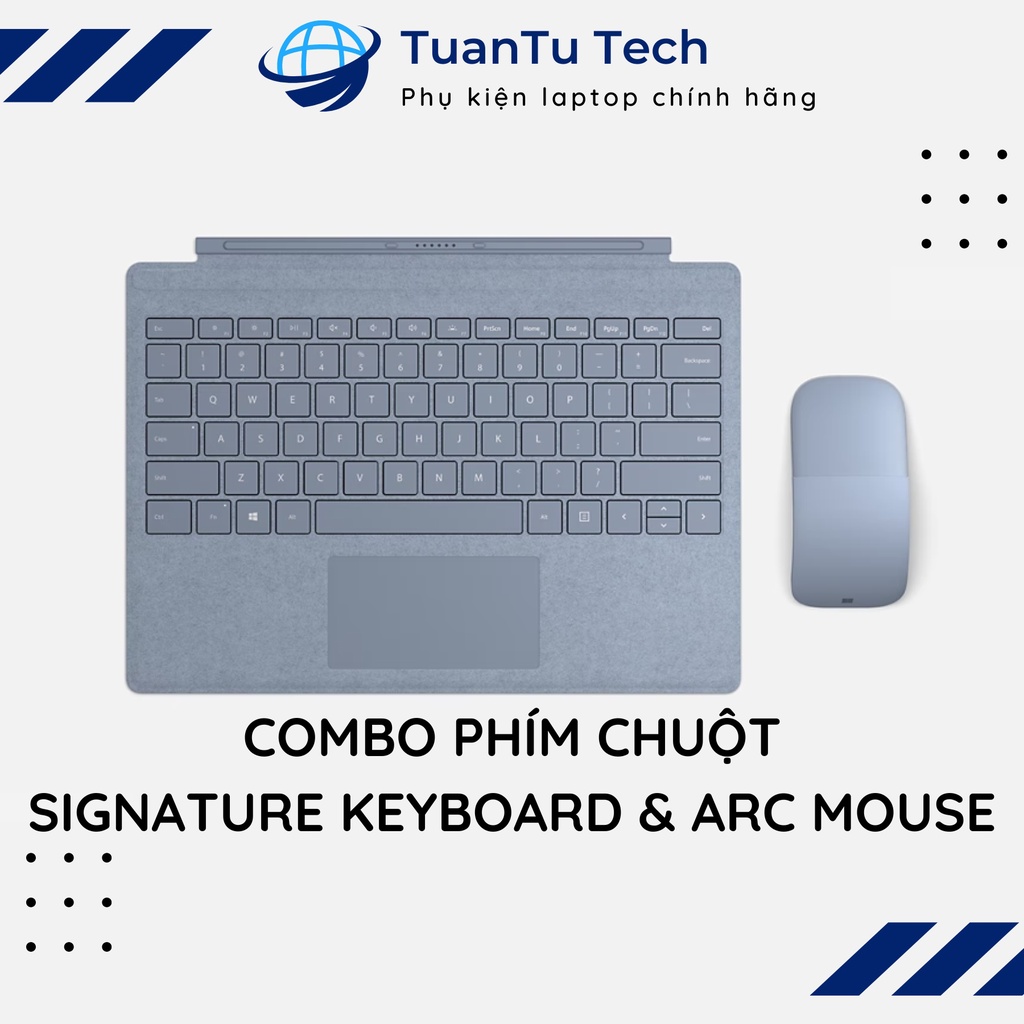 Combo bàn phím và chuột không dây Surface Pro Signature Keyboard và Surface Arce Mouse bluetooth
