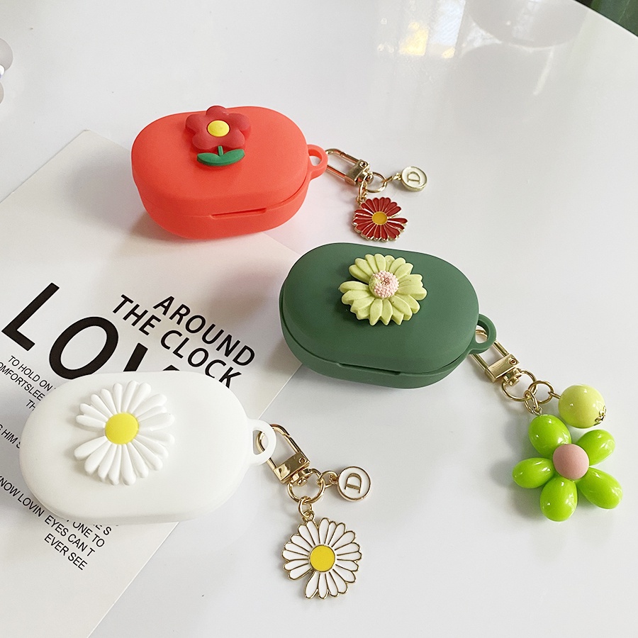 Vỏ Silicon Hình Hoa Cúc Bảo Vệ Hộp Sạc Tai Nghe Sony WF-C500 Sony C500