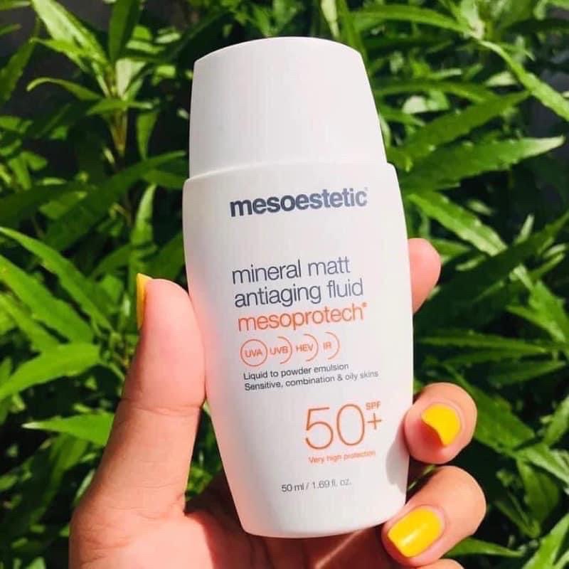 Kem chống nắng nâng tông Meso Mineral Matt antiaging Fluid SPF 50+