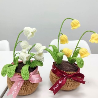 [Hình ảnh thật ] Hoa linh lan bằng len handmade