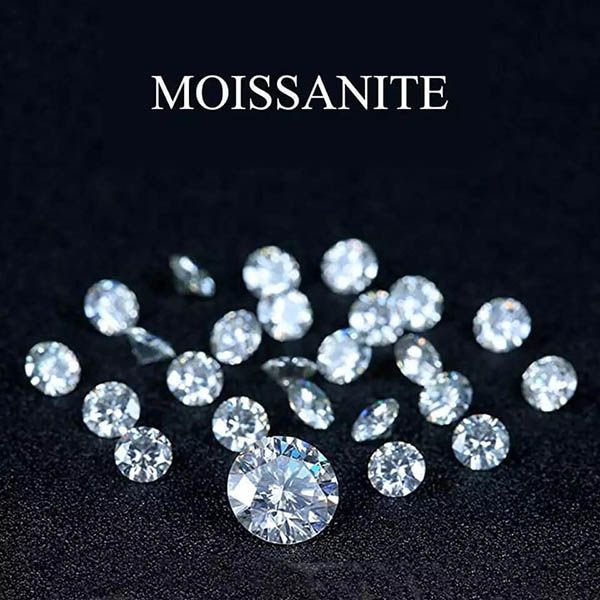 Moissanite 6.0 6.3 6.8 mm đủ màu giấy kiểm định quốc tế, có mã số cạnh đầy đủ kim cương nhân tạo