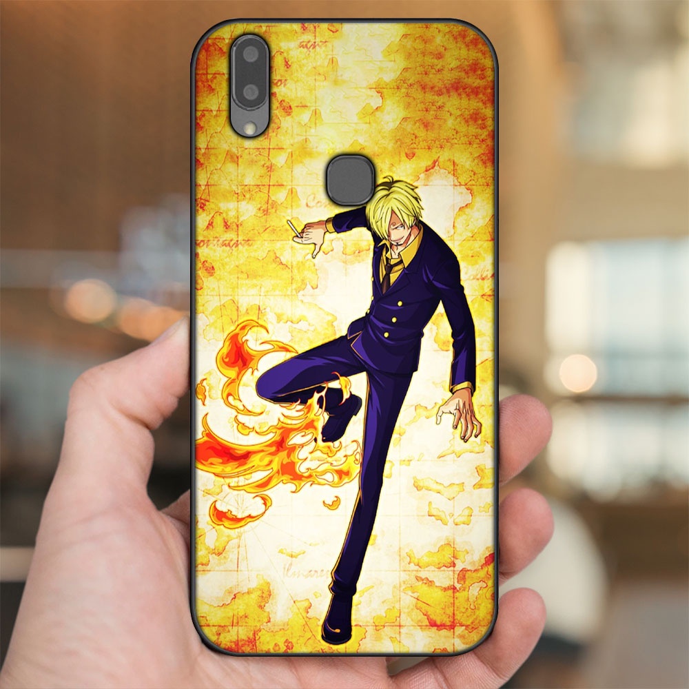 Ốp lưng Vivo V9, Y85, V11i viền đen in hình Sanji One Piece Đảo Hải Tặc