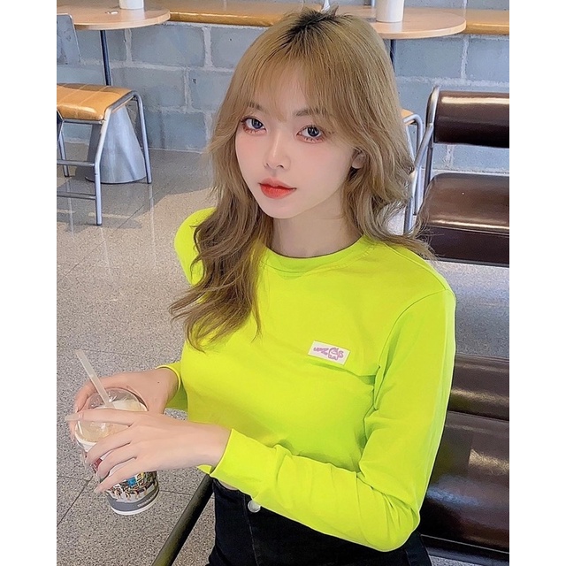 UPZ Áo Thun Croptop Tay Dài (3 Màu)