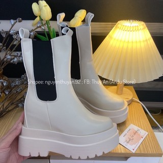 (Order) Bốt da cao cổ độn đế 10.5cm [VIDEO +ẢNH THẬT]