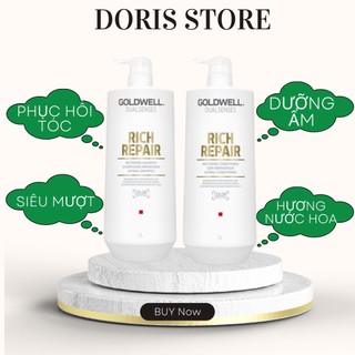 GOLDWELL - Cặp Dầu Gội Dầu Xả Dưỡng Ẩm Phục Hồi GOLDWELL 1000ml