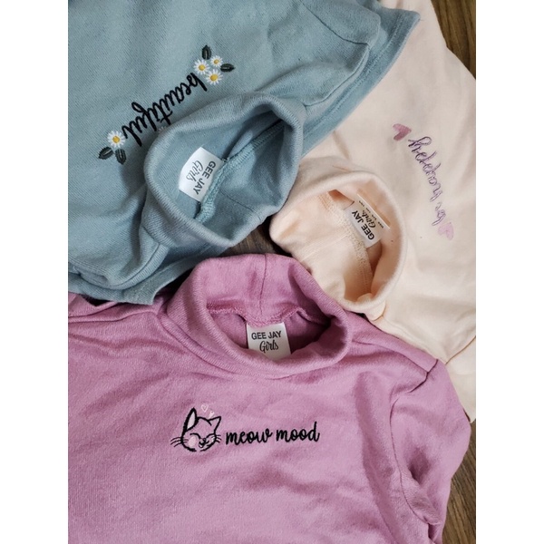 Áo giữ nhiệt bé gái hình thêu siêu yêu sz 3-8Y satsunkid