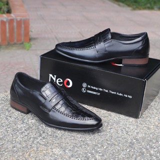 Giày lười Loafer nam da bò trẻ trung, giày tây công sở da bò - HT.NeO