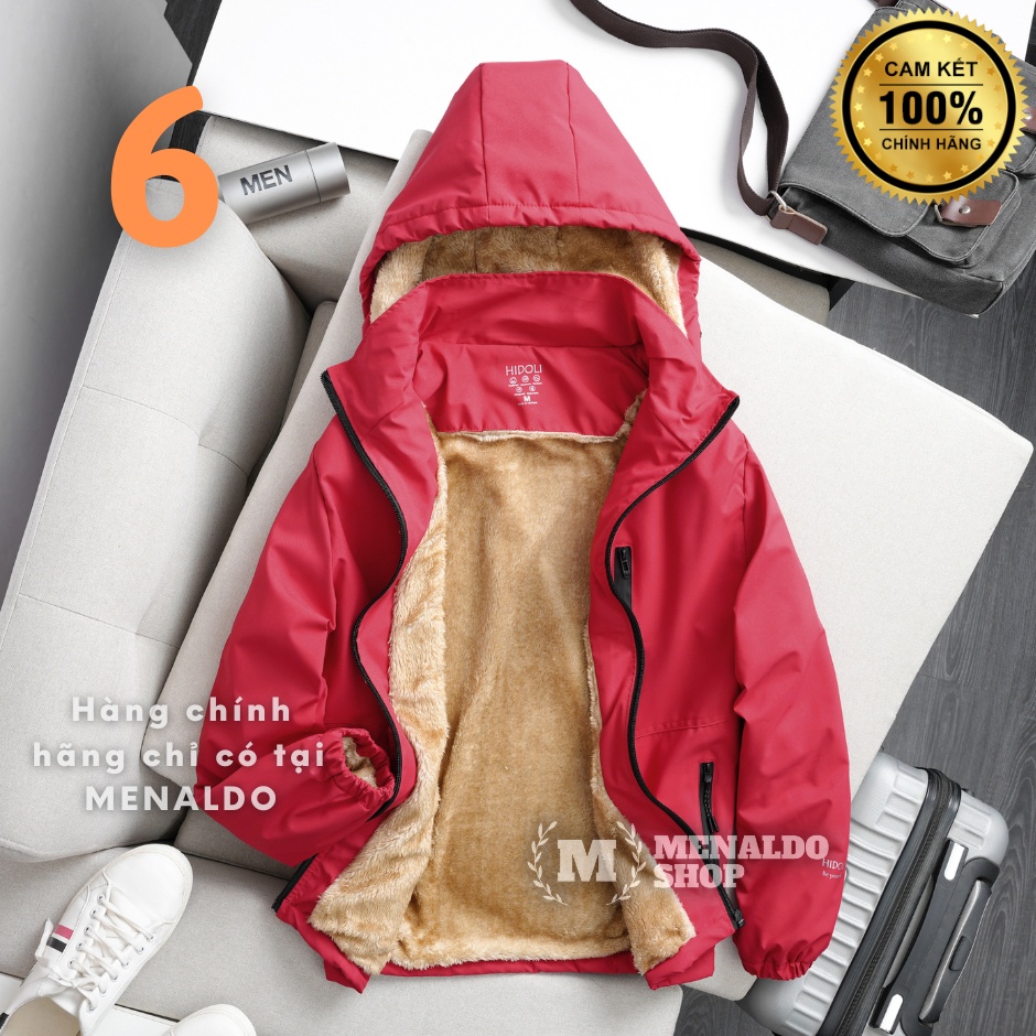 Áo Gió Tráng Bạc Lót Lông Nhung Chống Nước Hidoli - Hàng Chính Hãng Menaldo