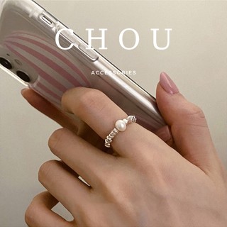 Nhẫn Màu Bạc Hạt Ngọc | CHOU ACCESSORIES |